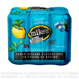 Sixpack Bebida Mike's Hard Blueberry Lemonade Lata 355ml